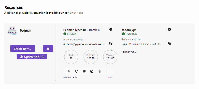 Multiple Podman Machine